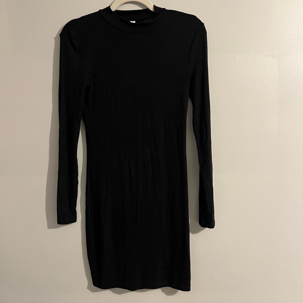 American Apparel Classic Black Long Sleeve Dress